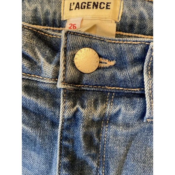 L’agence Skinny Jeans High Rise woman Size 26 Dark Wash - Picture 4 of 7